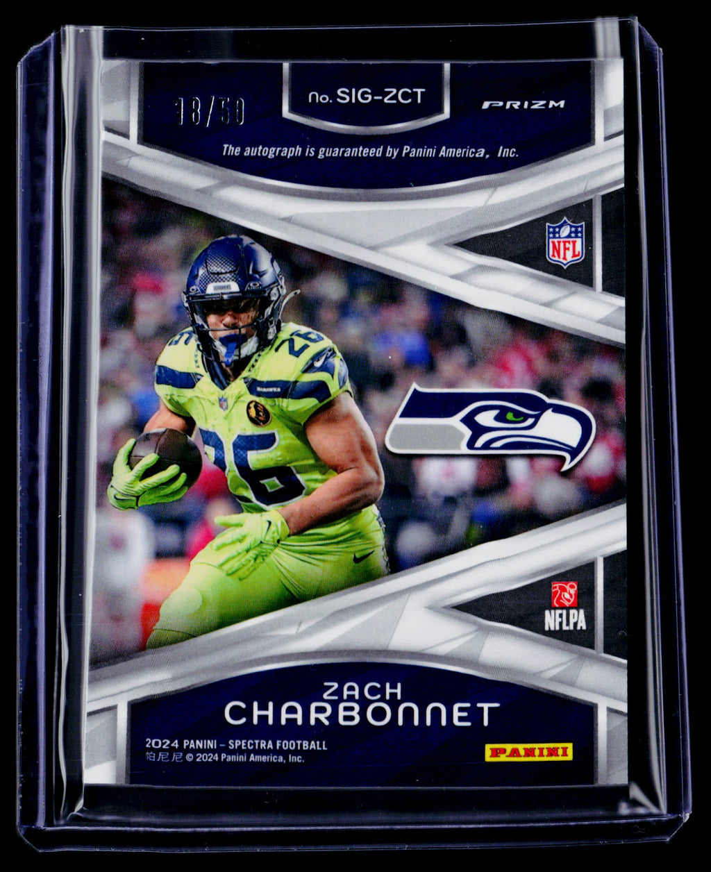 2024 Spectra Zach Charbonnet Neon Blue Auto 18/50