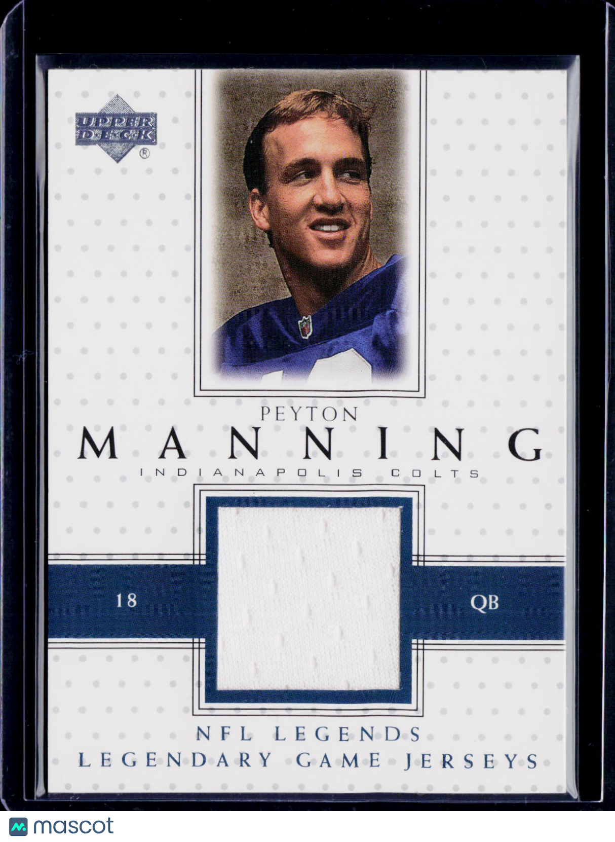 2001 Upper Deck Peyton Manning Legendary Game Jerseys Patch