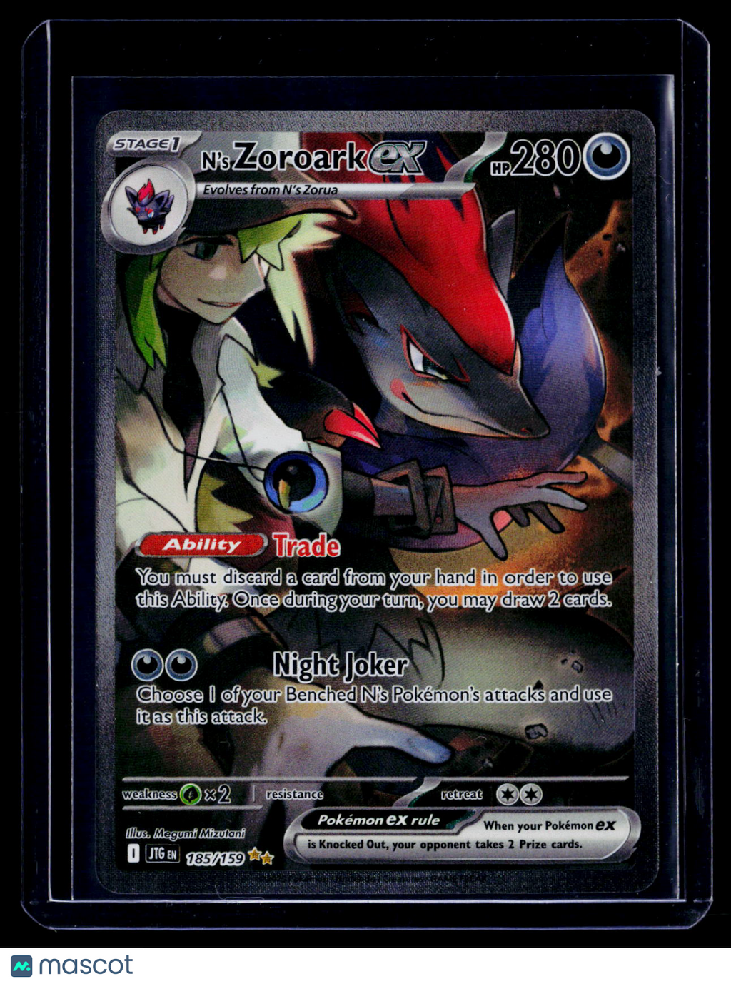 Pokemon N's Zoroark ex 185 159