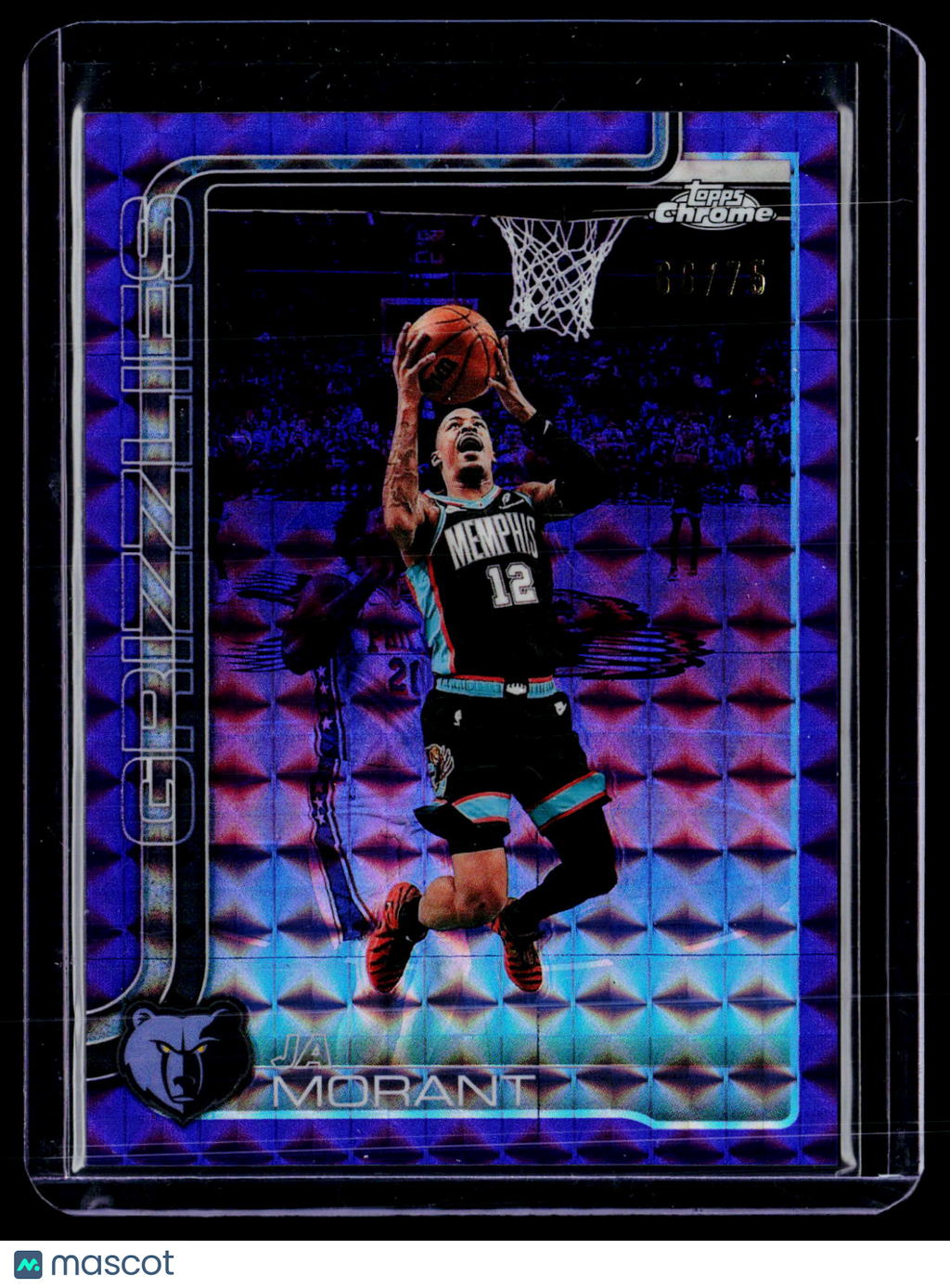 2025 Topps Chrome Black Ja Morant Purple Geometric 66/75