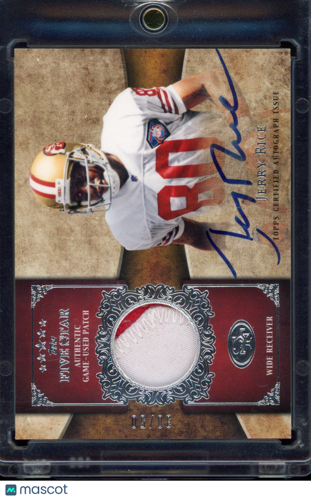 2011 Topps Five Star Jerry Rice Patch Auto 38/50