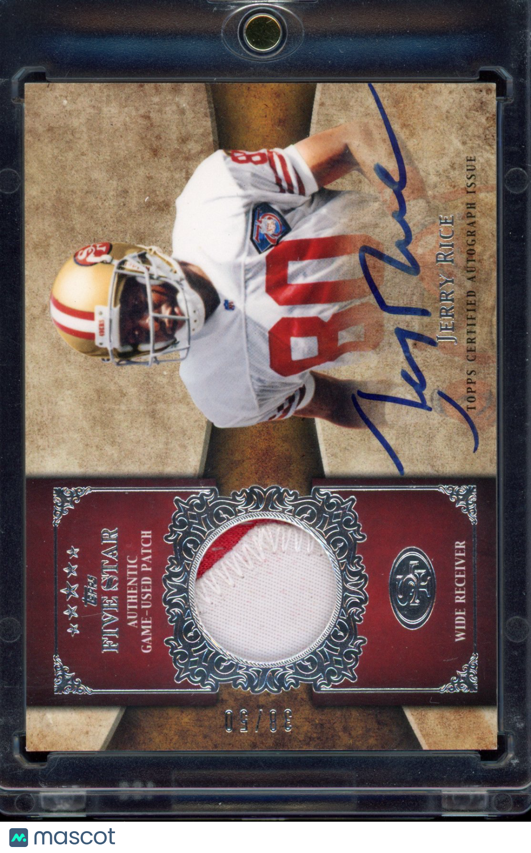 2011 Topps Five Star Jerry Rice Patch Auto 38/50