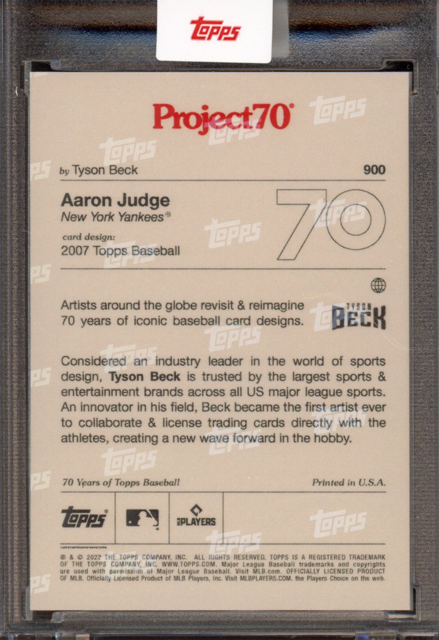 2021 Topps Project 70 Aaron Judge Tyson Beck 900