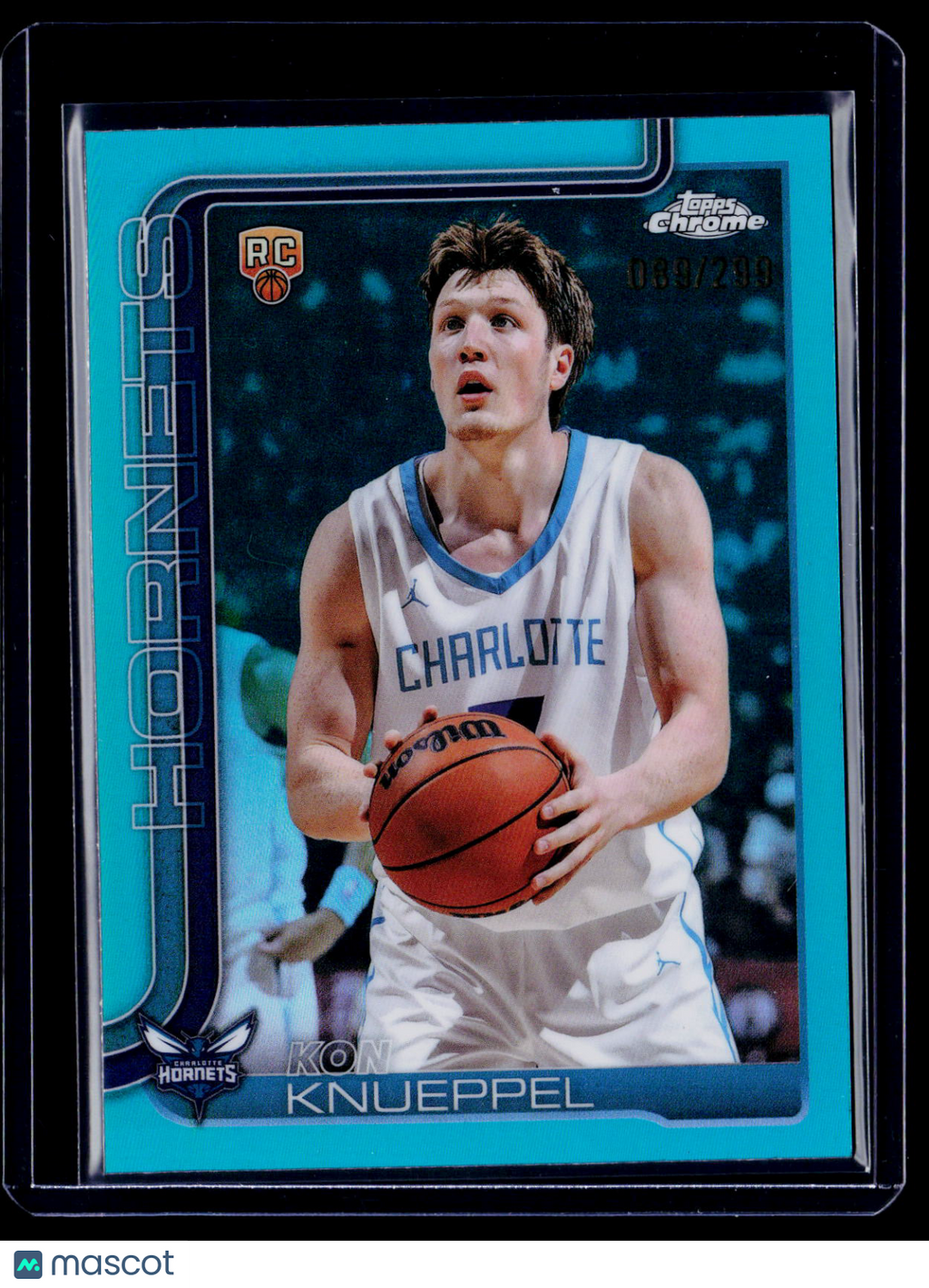 2025 Topps Chrome Kon Knueppel Rookie Aqua Refractor 89/299 RC