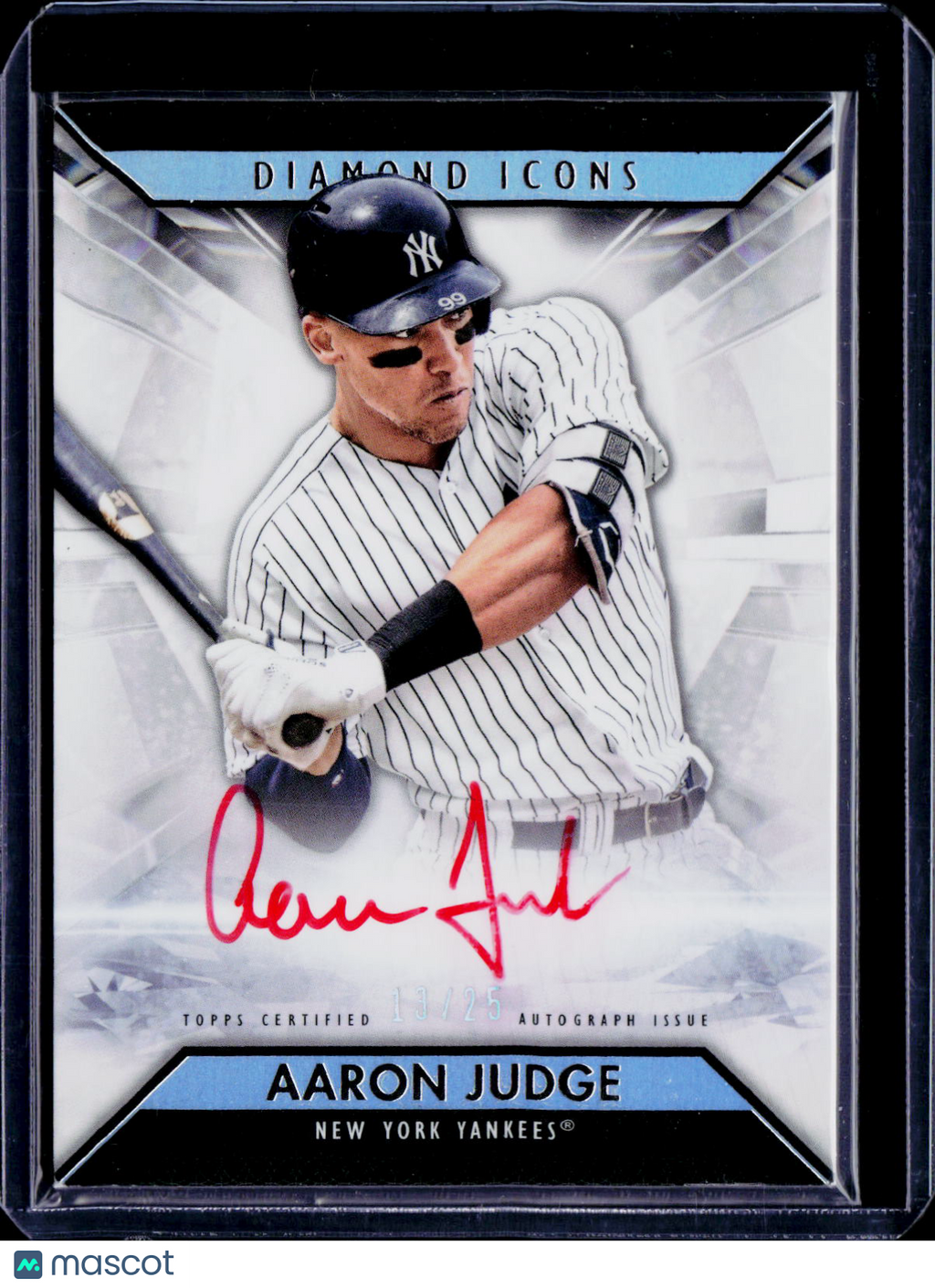 2019 Topps Diamond Icons Aaron Judge Red Ink Auto 13/25