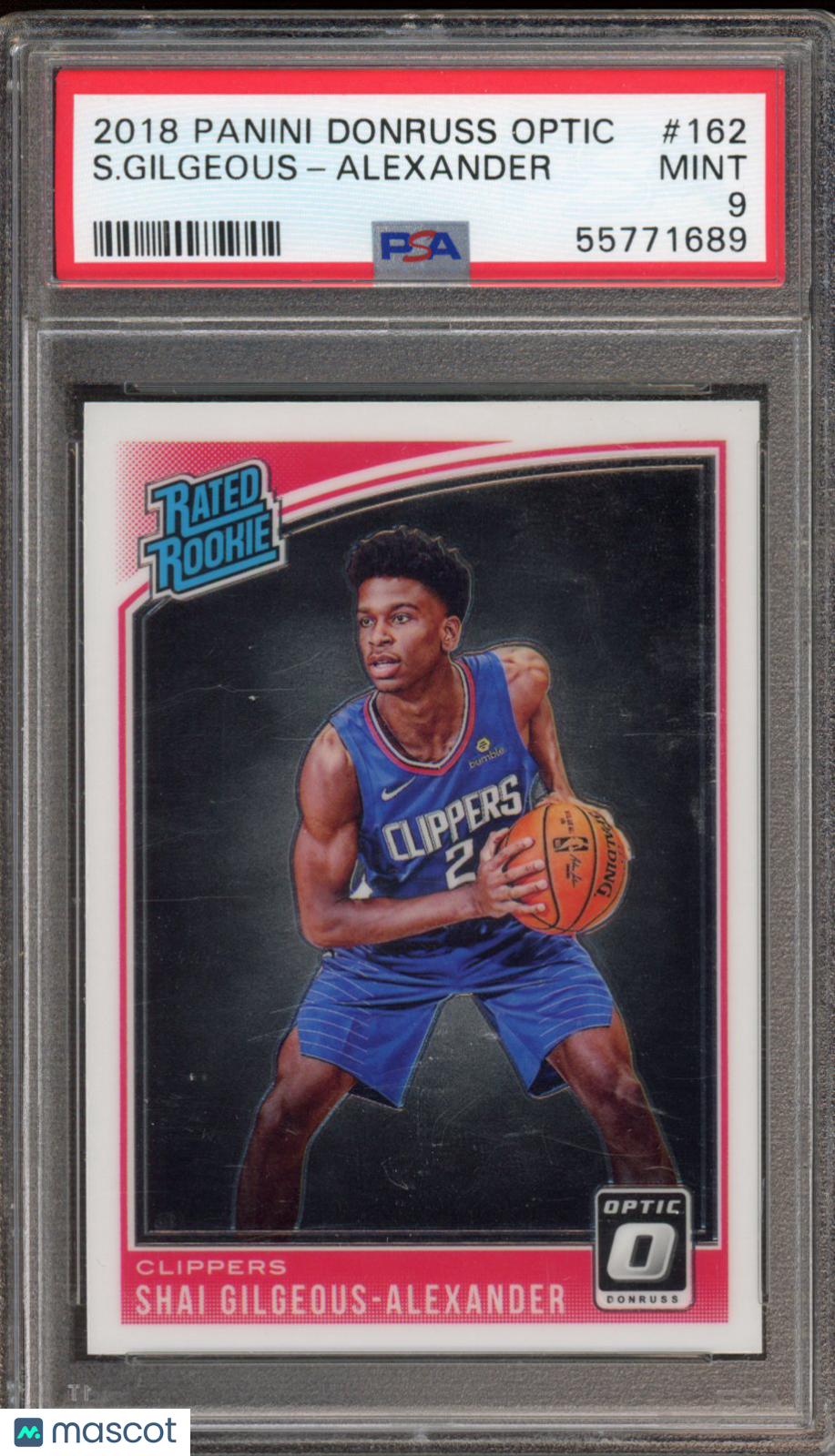 2018 Donruss Optic Shai Gilgeous-Alexander Rookie PSA 9 RC