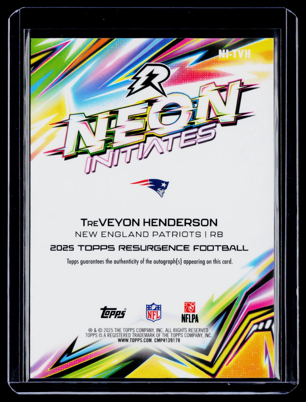 2025 Topps Resurgence TreVeyon Henderson Rookie Neon Initiates Auto 46/50 RC