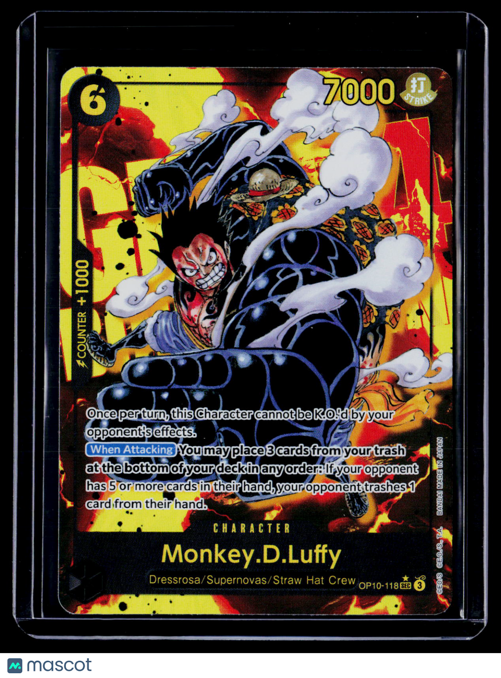 One Piece Monkey.D.Luffy Alt SEC OP10-118
