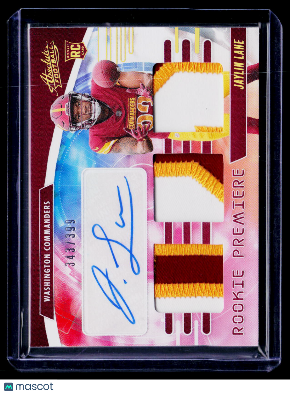 2025 Absolute Jaylin Lane Rookie Patch Auto RPA 343/399 RC