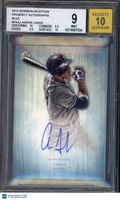 2014 Bowman Inception Aaron Judge Blue Auto 75/75 BGS 9 Auto 10