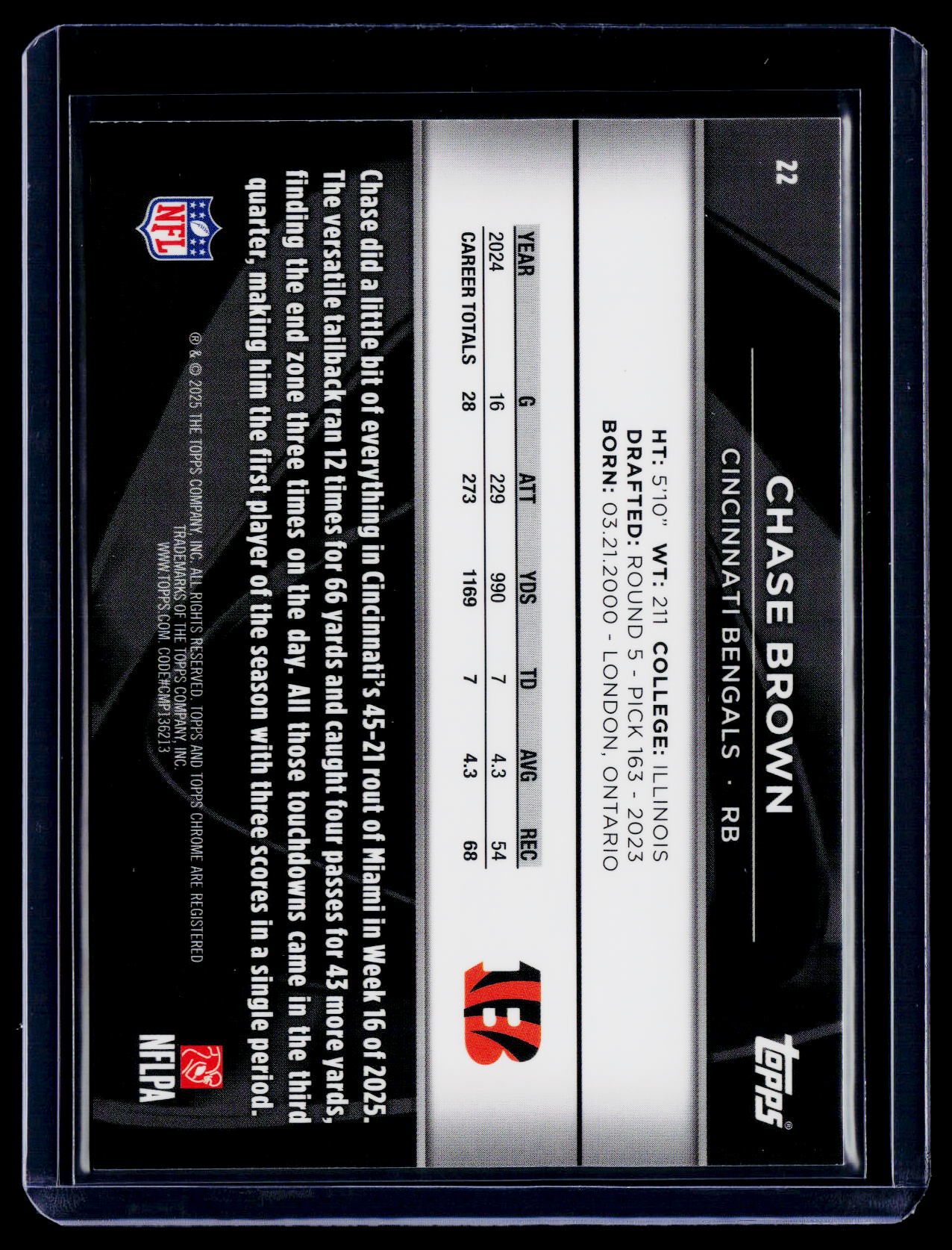 2025 Topps Chrome Black Chase Brown Green Wave Refractor 15/99