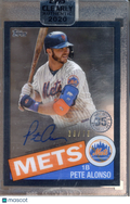 2020 Topps Clearly Pete Alonso 35th Anniversary Auto Black 63/75