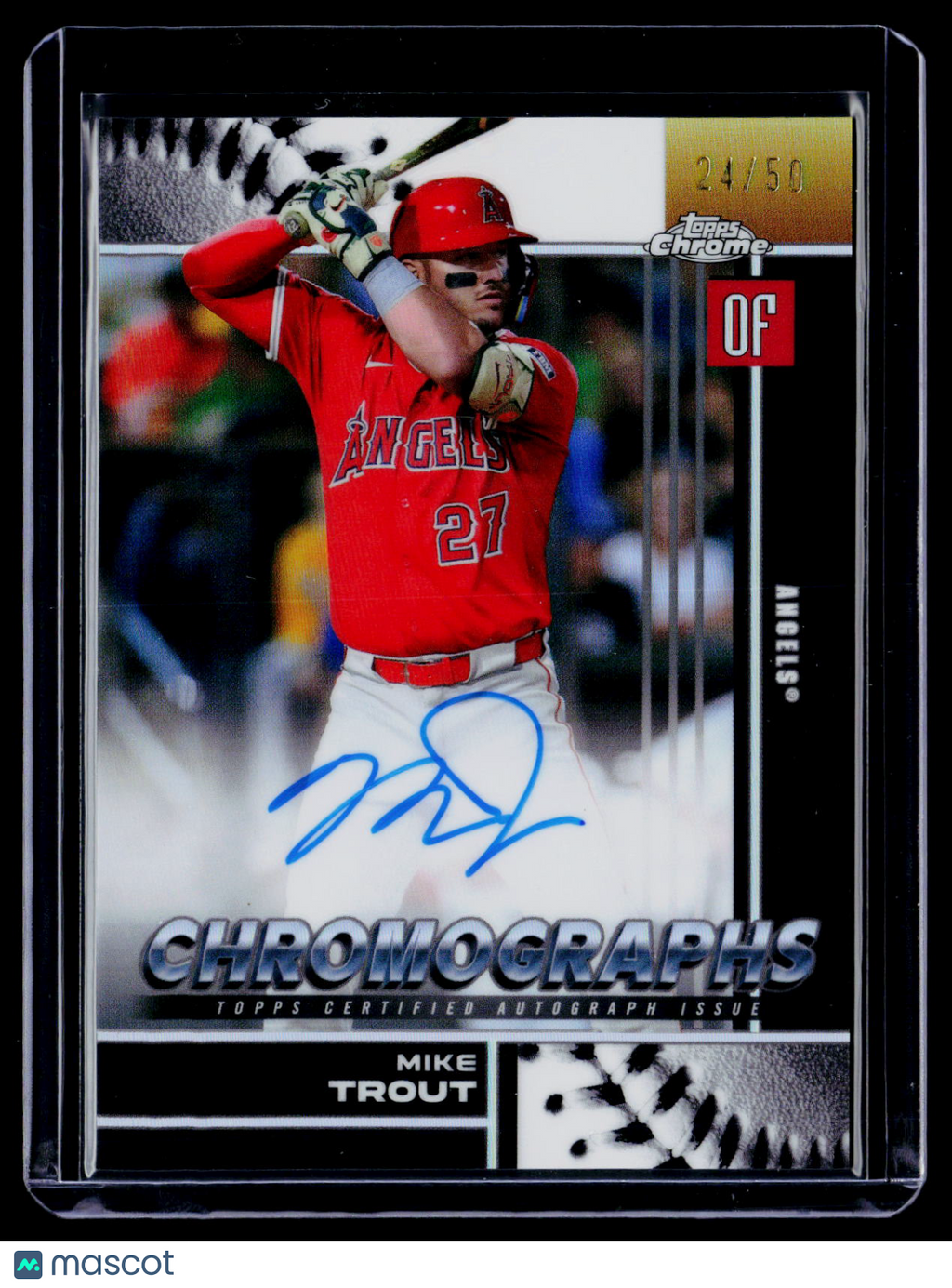 2026 Topps Chrome Mike Trout Gold Chromographs Auto 24/50
