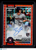 2026 Topps Chrome Zach Cole Rookie Orange Geometric Auto 13/25 RC