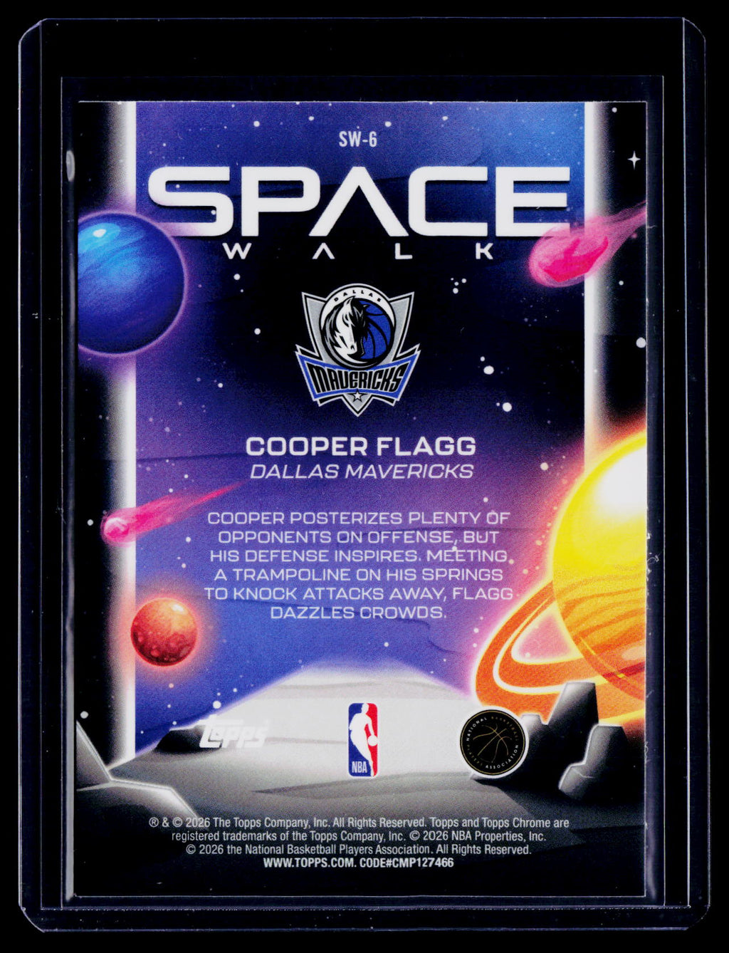 2026 Topps Chrome Cosmic Cooper Flagg Rookie Space Walk RC