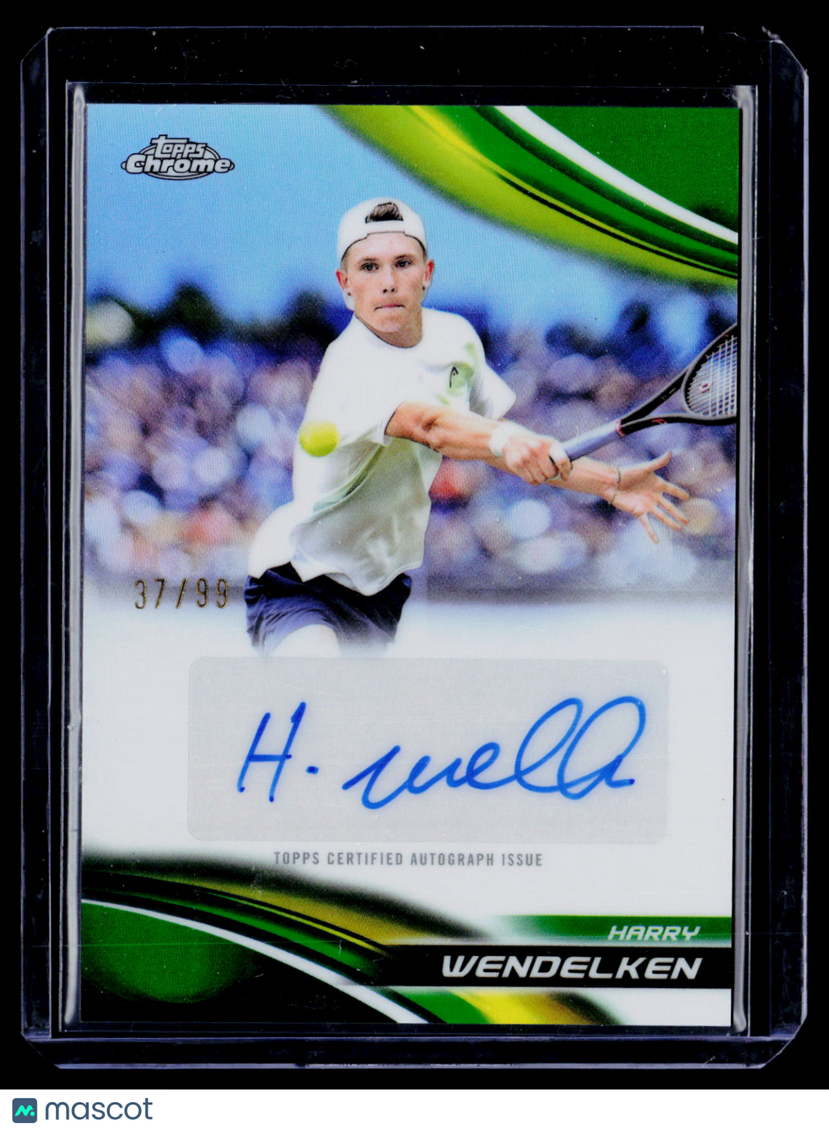 2025 Topps Chrome Harry Wendelken Green Refractor Auto 37/99