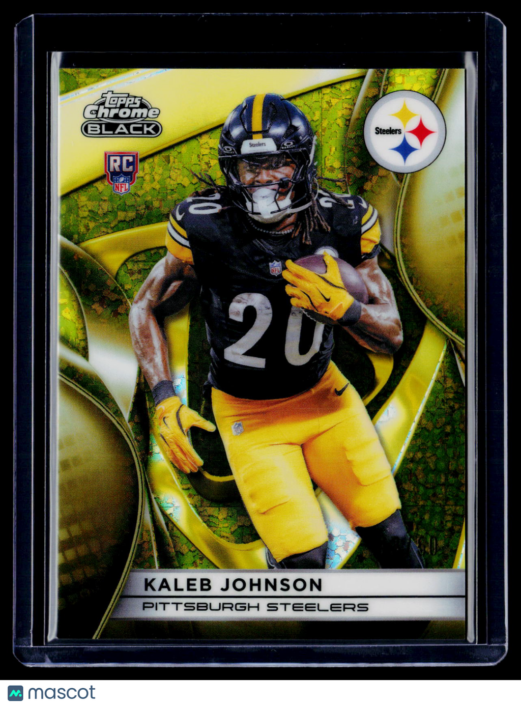 2025 Topps Chrome Black Kaleb Johnson Rookie Gold Mini Diamond 13/50 RC