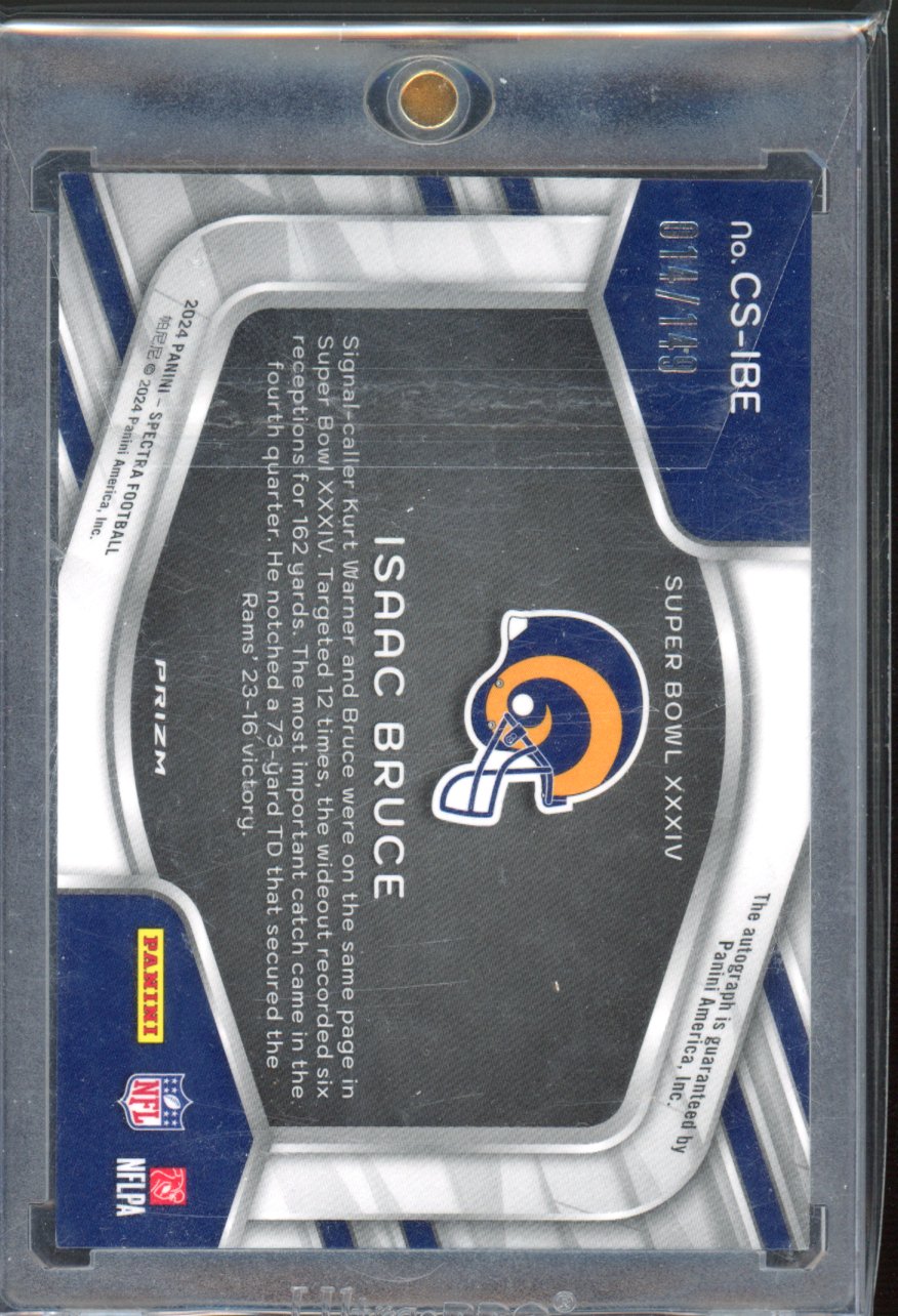 2024 Spectra Isaac Bruce Champion Signatures Auto 014/149