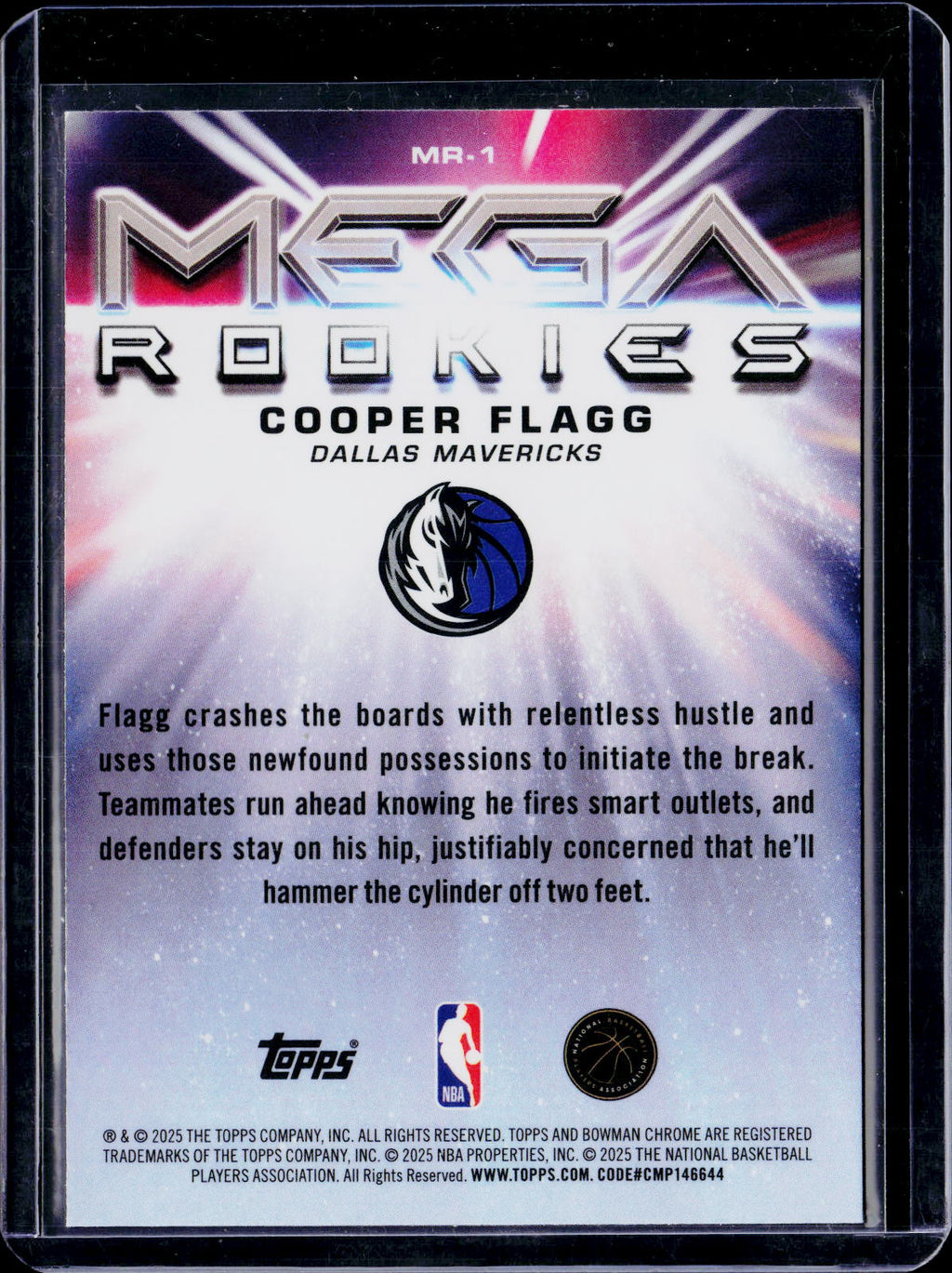 2025-26 Bowman Basketball Cooper Flagg Mega Rookies Mojo