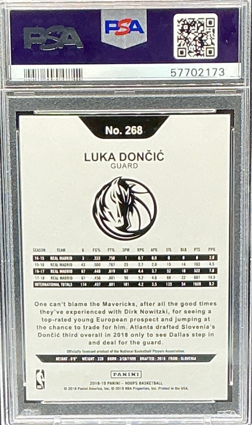 2018 Hoops Luka Doncic RC