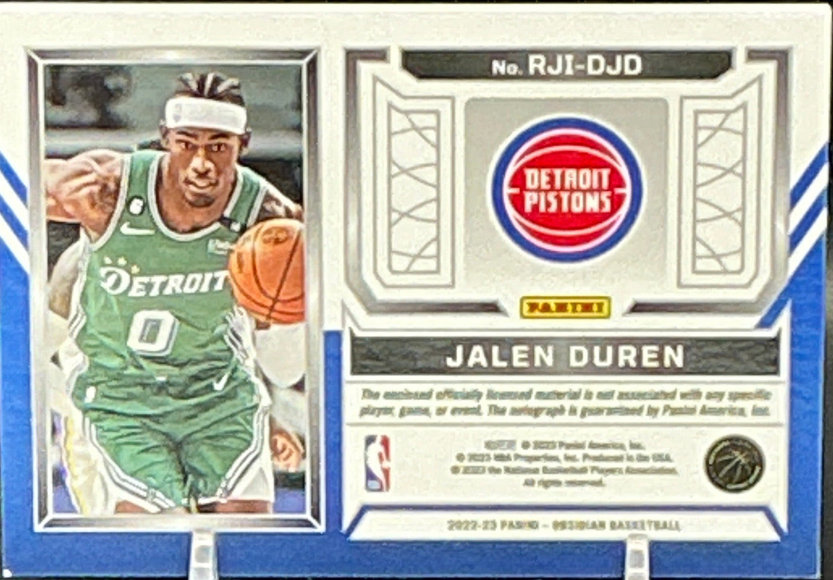 2022 Panini Obsidian Jalen Duren RPA 60/99