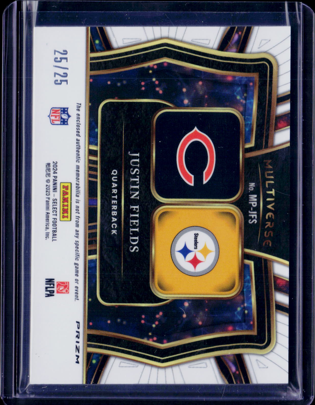 2024 select Justin Fields Multiverse Tie Dye Patch /25