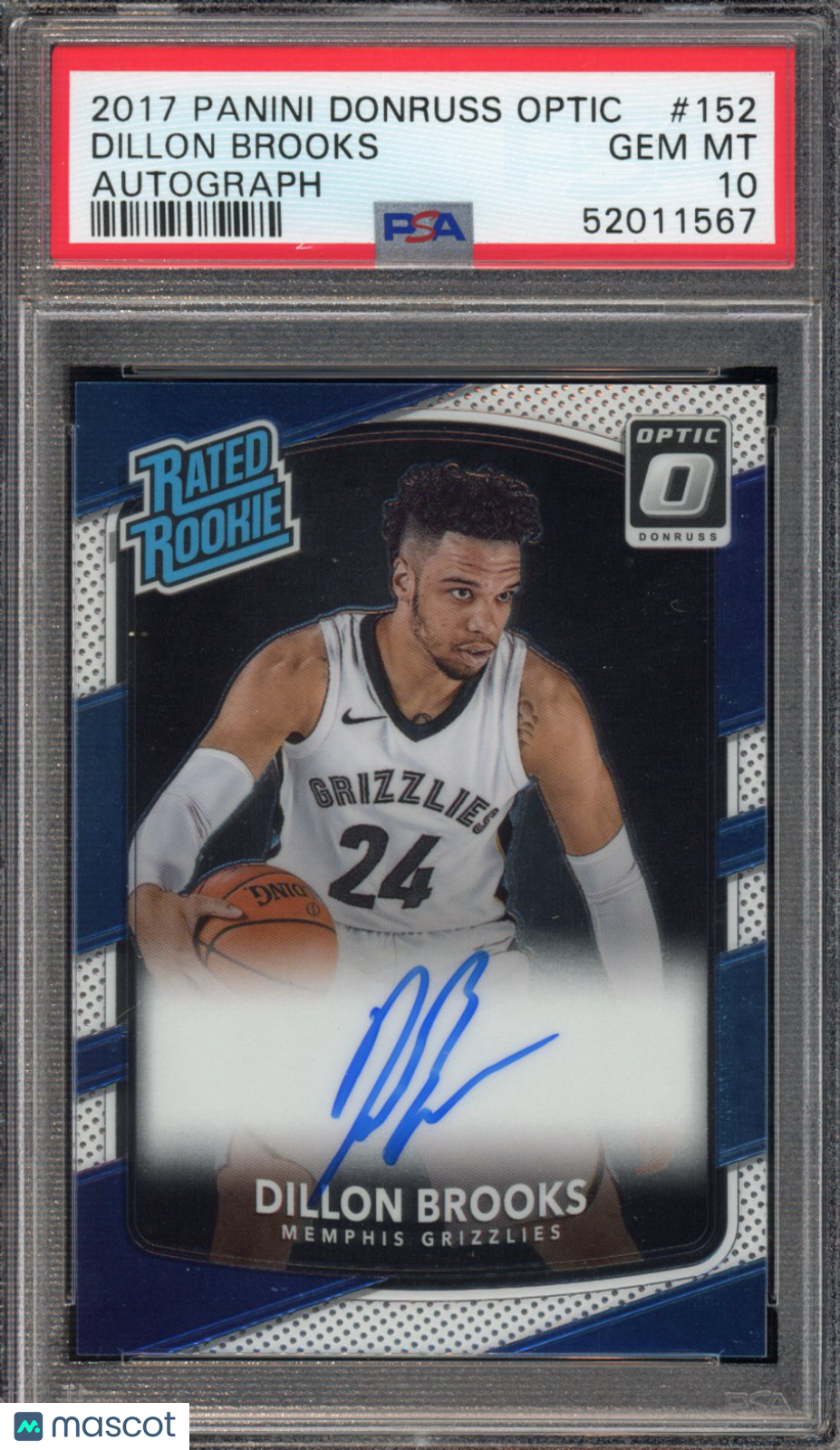 2017 Donruss Optic Dillion Brooks Rookie Auto PSA 10 RC