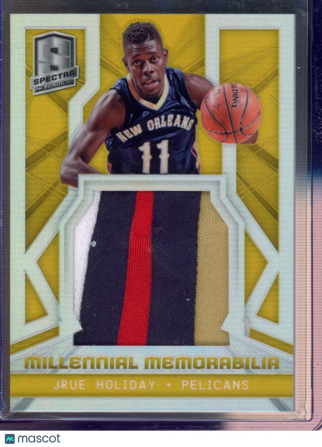 2014-15 Panini Spectra Jrue Holiday Gold Millennial Memorabilia Patch 2/10