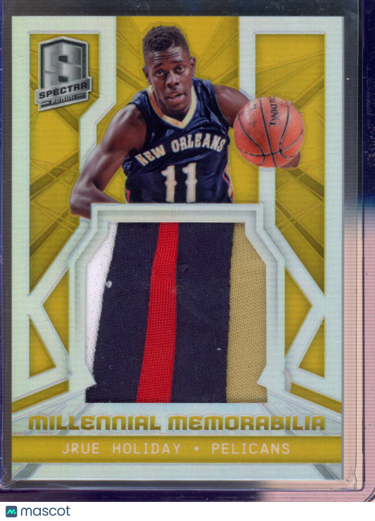 2014-15 Panini Spectra Jrue Holiday Gold Millennial Memorabilia Patch 2/10