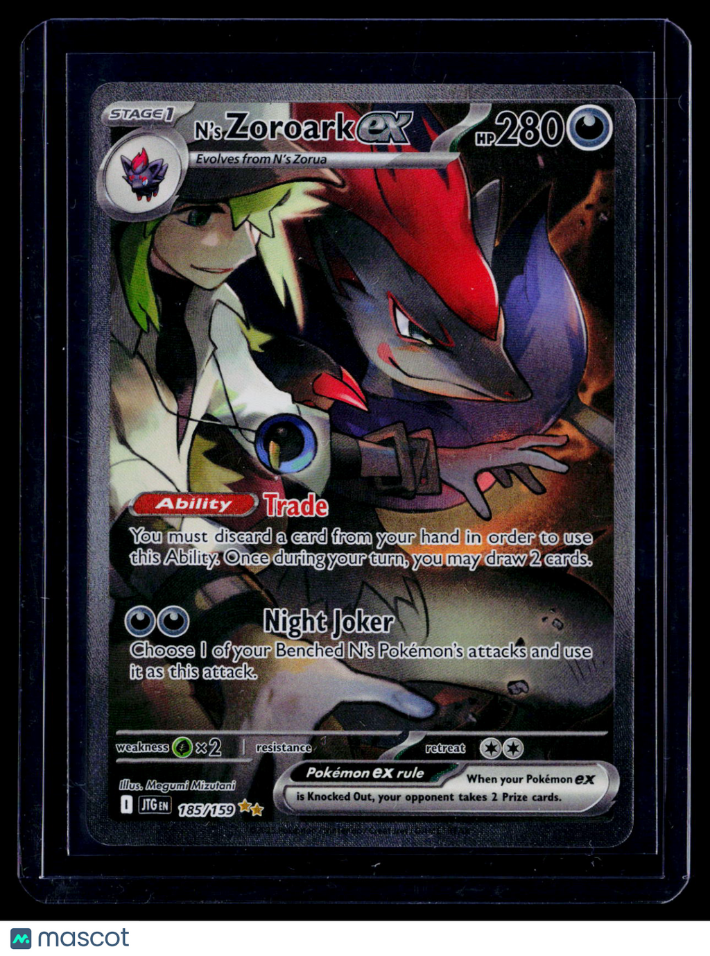 Pokemon N's Zoroark ex 185 159
