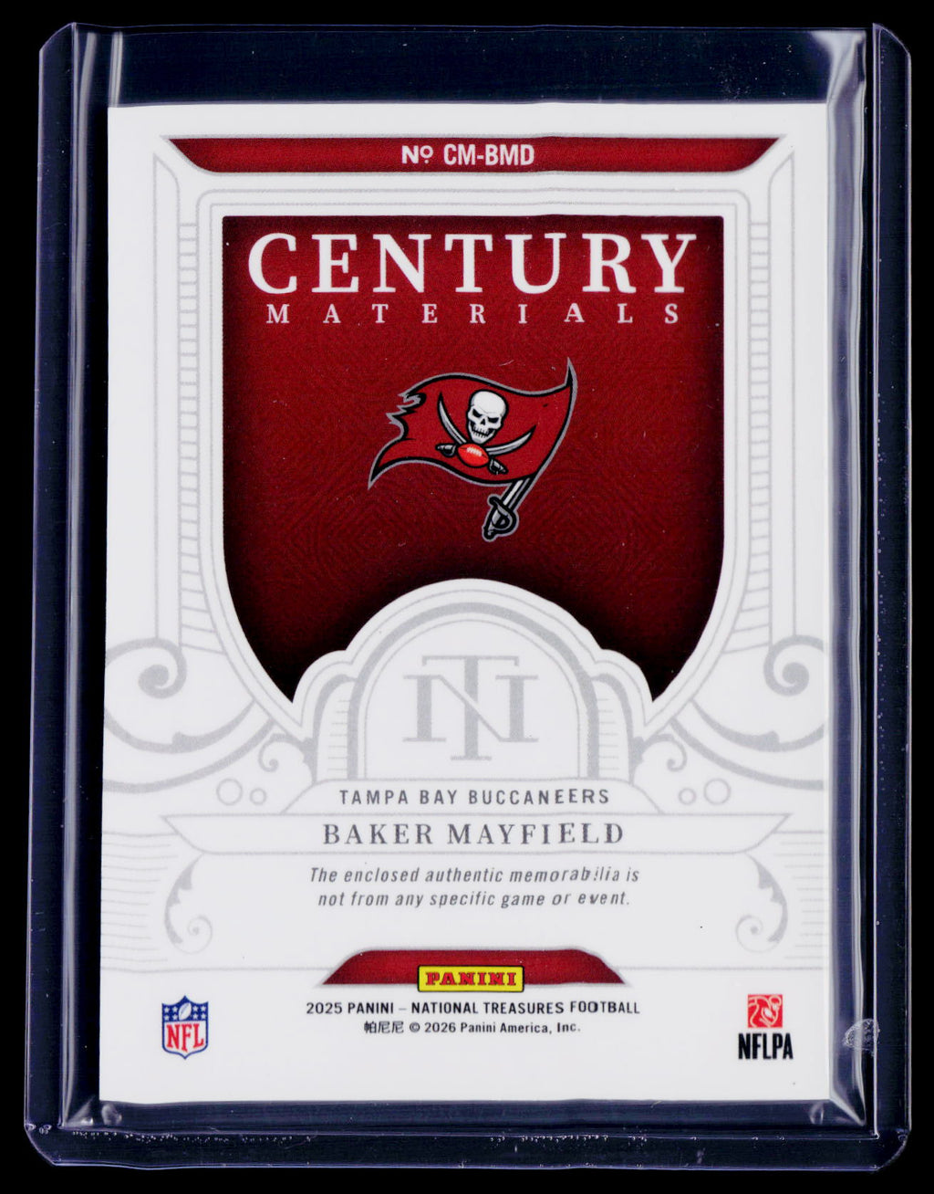2025 National Treasures Baker Mayfield Century Materials Patch 6/25