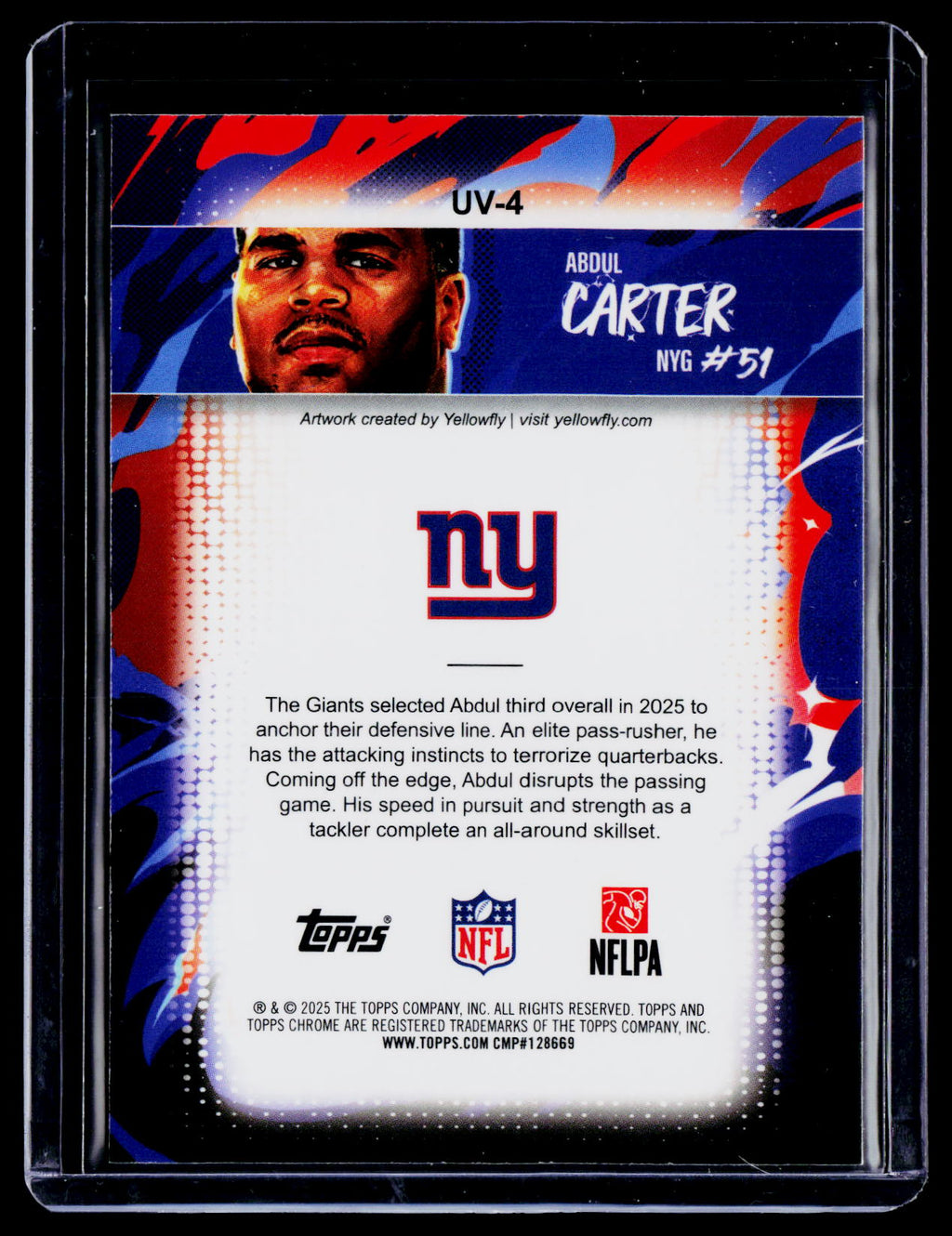 2025 Topps Chrome Abdul Carter Rookie Ultra Violet RC