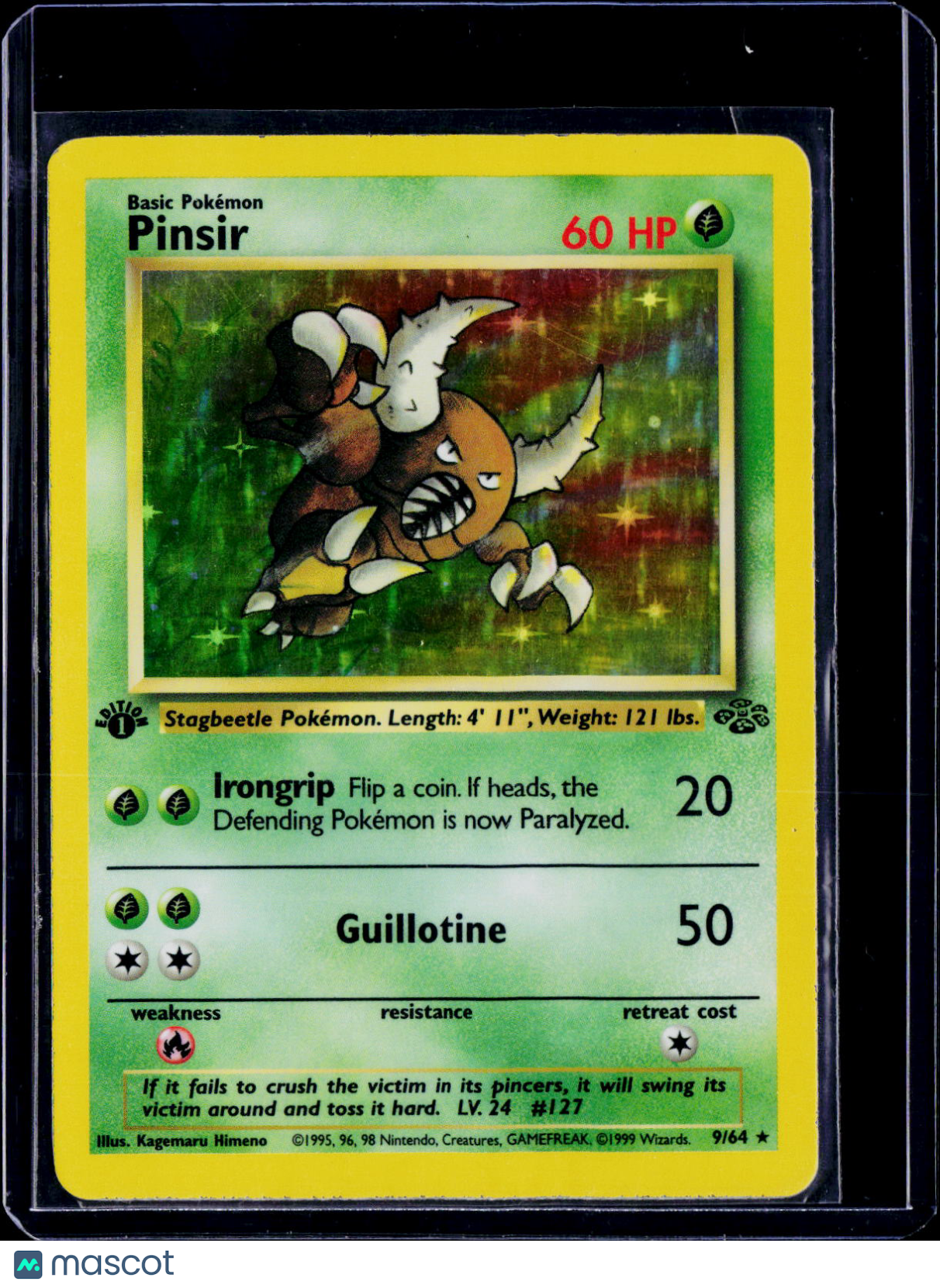 Pinsir 1st Edition Holo 9/64