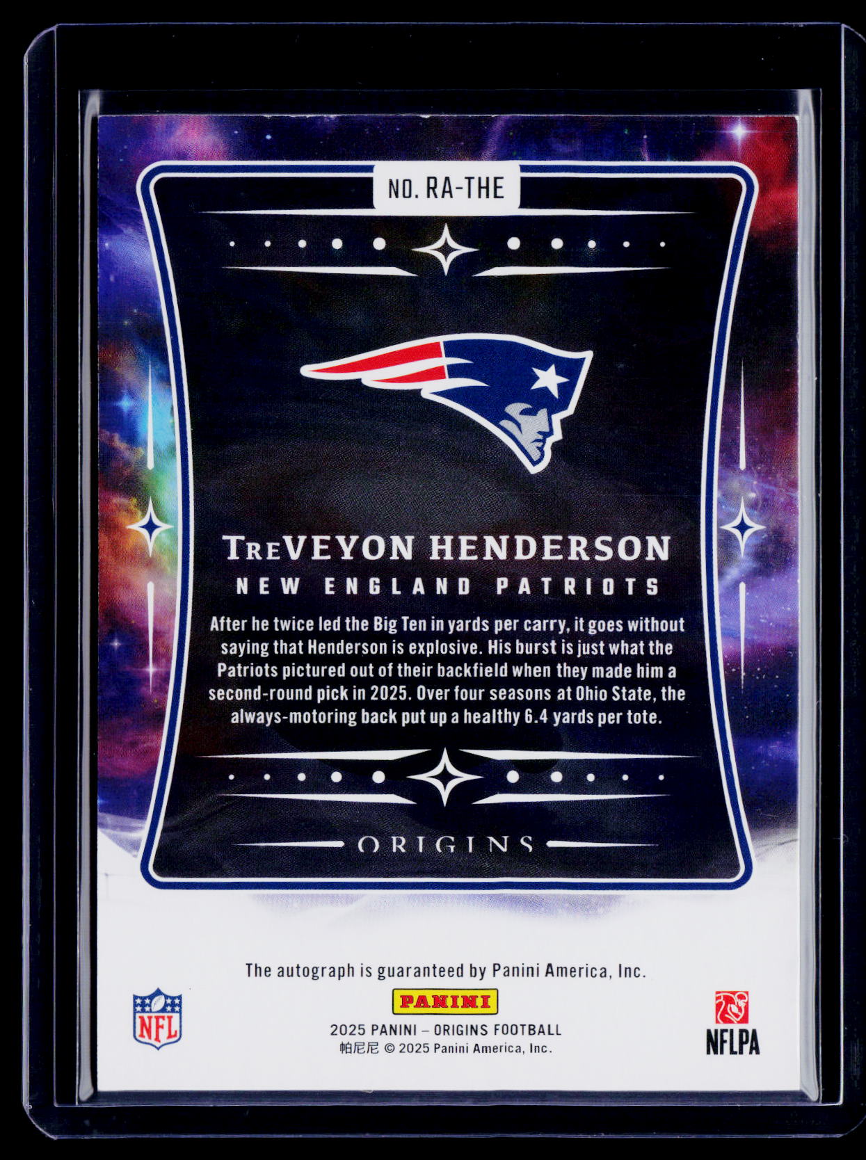 2025 Origins TreVeyon Henderson Rookie Auto RC