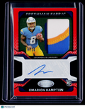 2025 Certified Omarion Hampton Orange Rookie Patch Auto RPA 14/30 RC