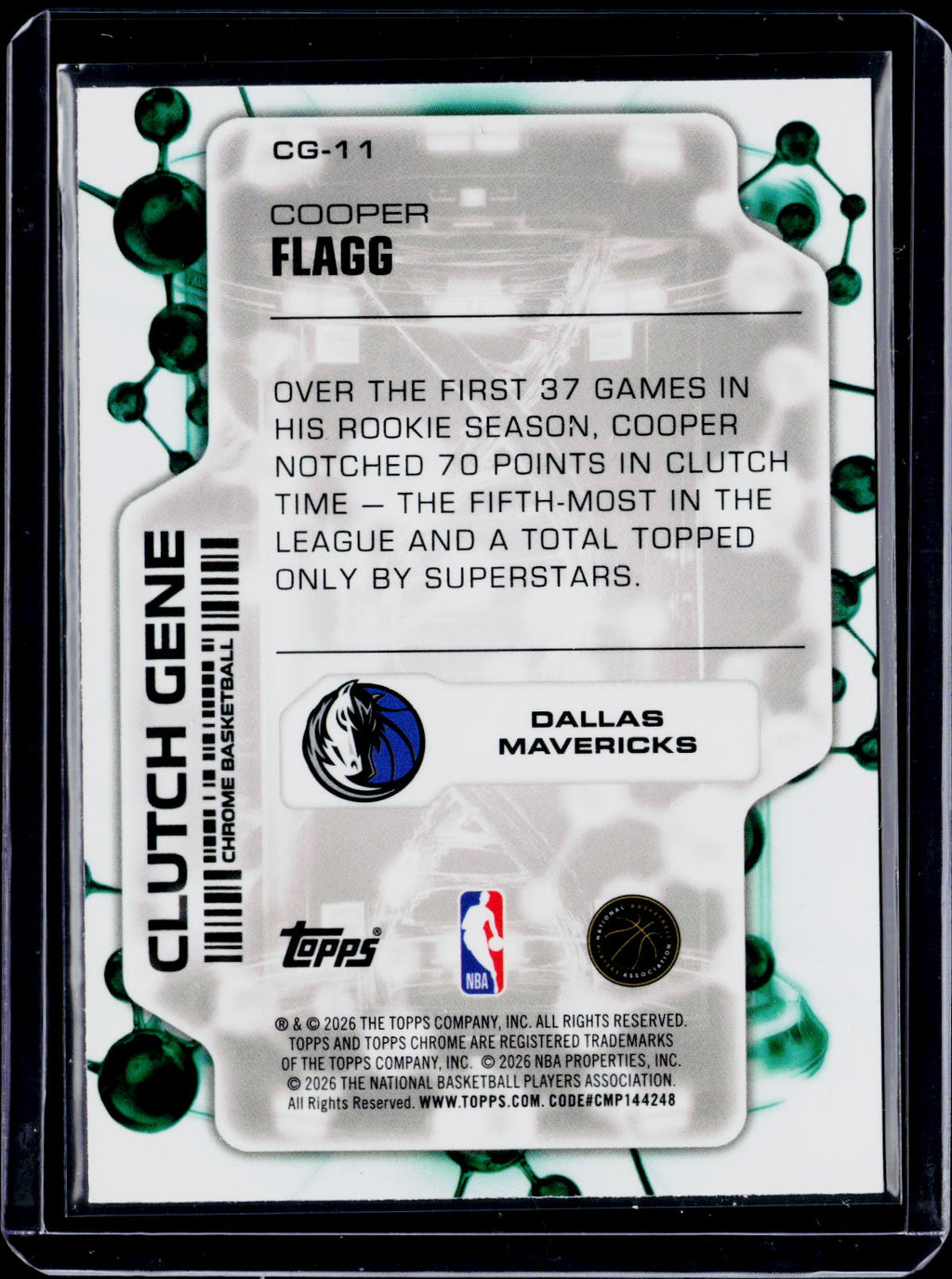 2025-26 Topps Chrome Update Cooper Flagg Clutch Gene