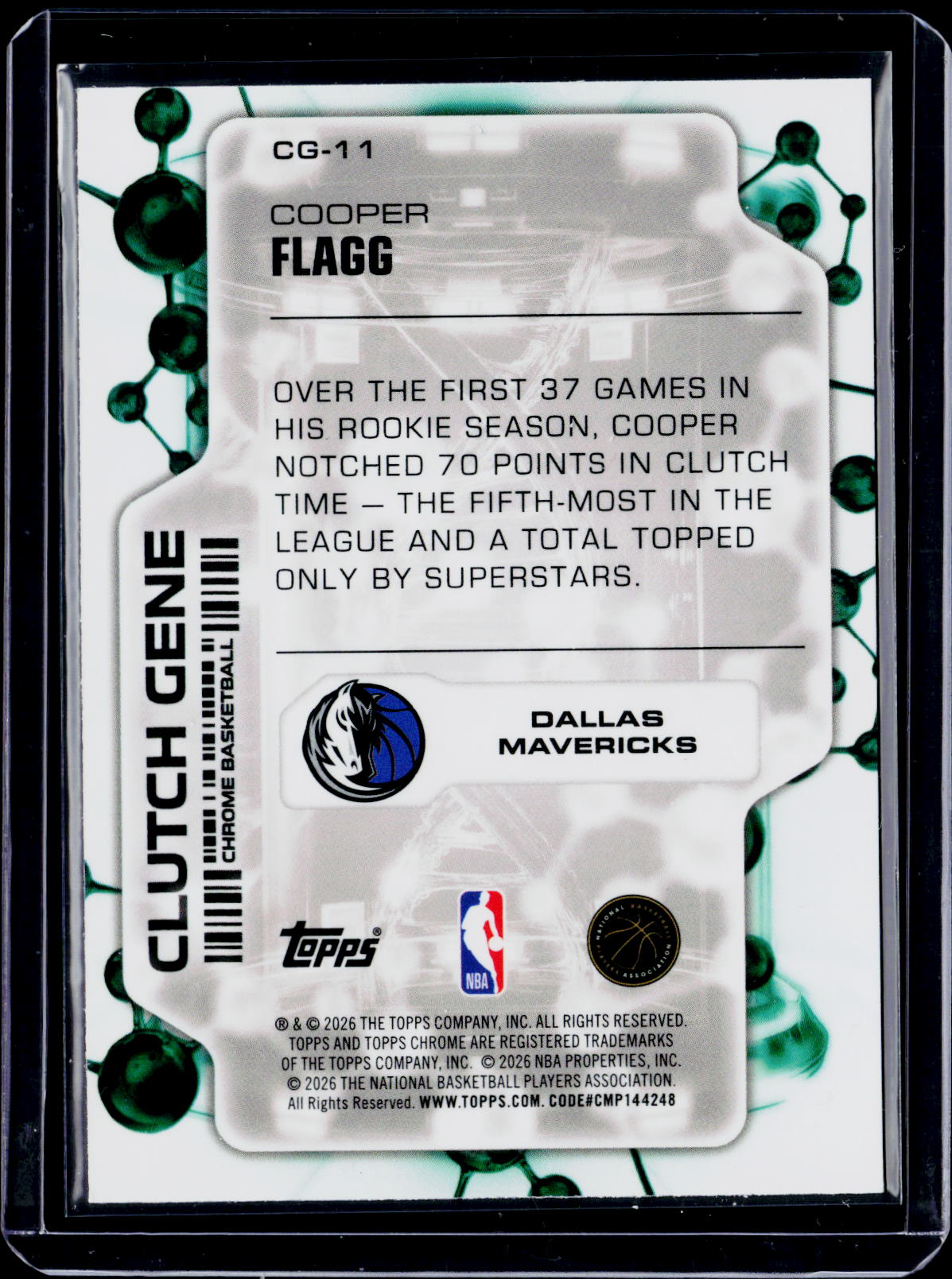 2025-26 Topps Chrome Update Cooper Flagg Clutch Gene