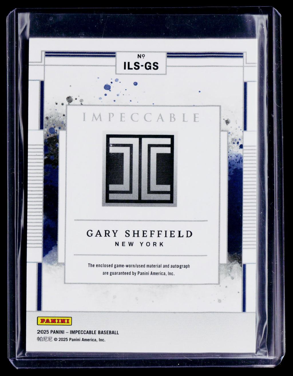 2025 Impeccable Gary Sheffield Patch Auto 7/99