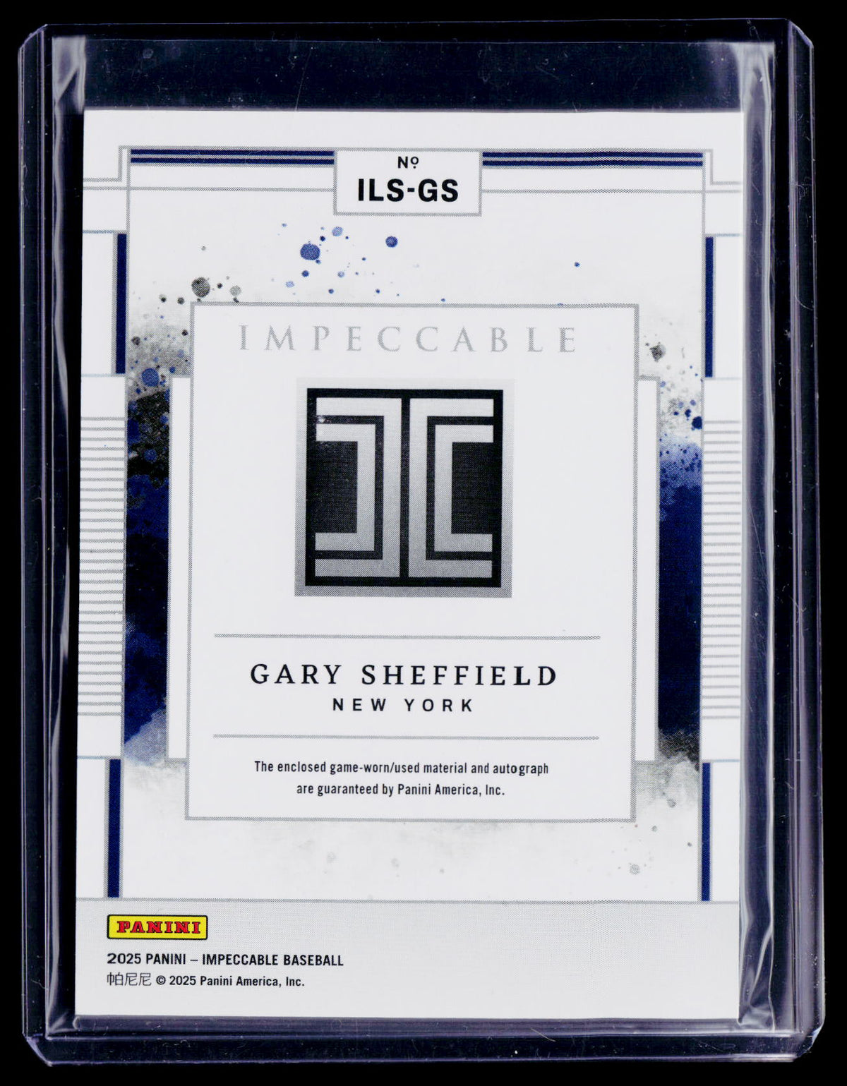 2025 Impeccable Gary Sheffield Patch Auto 7/99