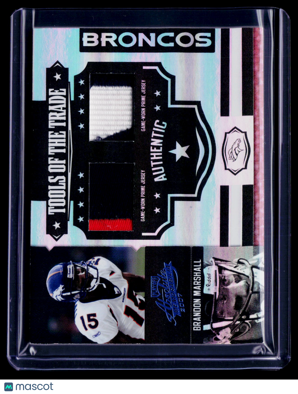 2007 Absolute Playoff Brandon Marshall Tools of the Trade Dual Patch 13/25
