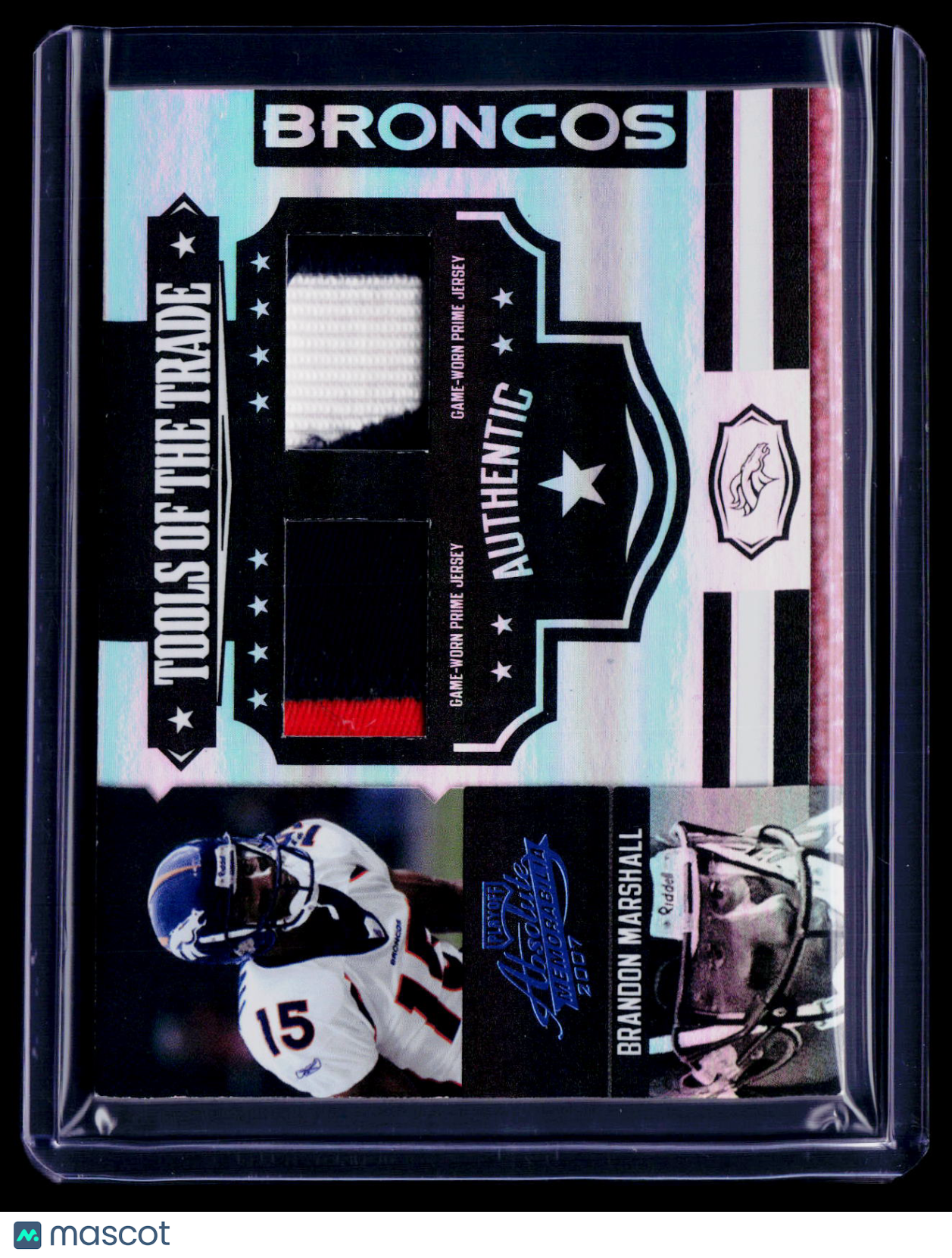 2007 Absolute Playoff Brandon Marshall Tools of the Trade Dual Patch 13/25