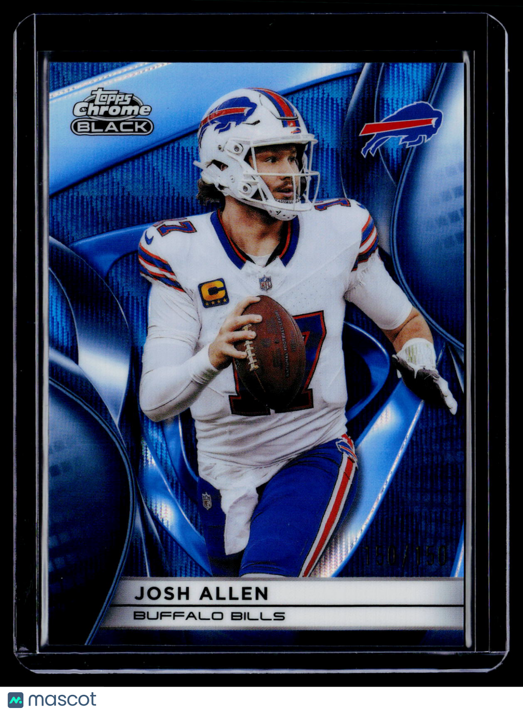2025 Topps Chrome Black Josh Allen Blue Wave Refractor 150/150