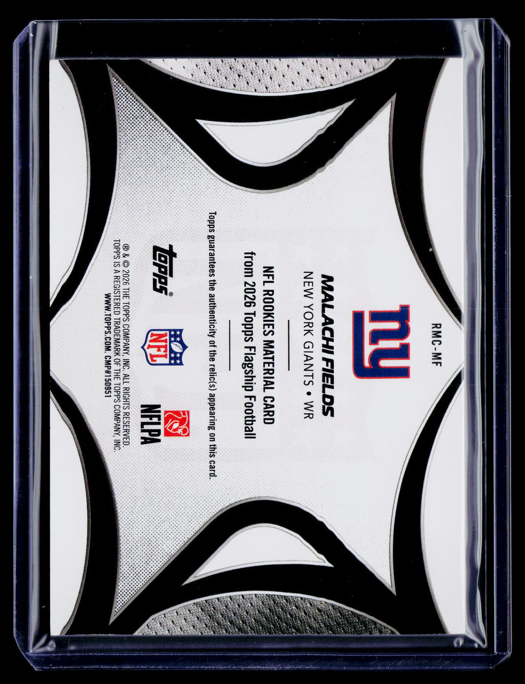 2026 Topps Flagship Malachi Fields Rookie Orange Patch 20/25