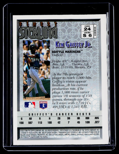 1996 Topps Finest Ken Griffey Jr. Finest Sterling w/ Coating