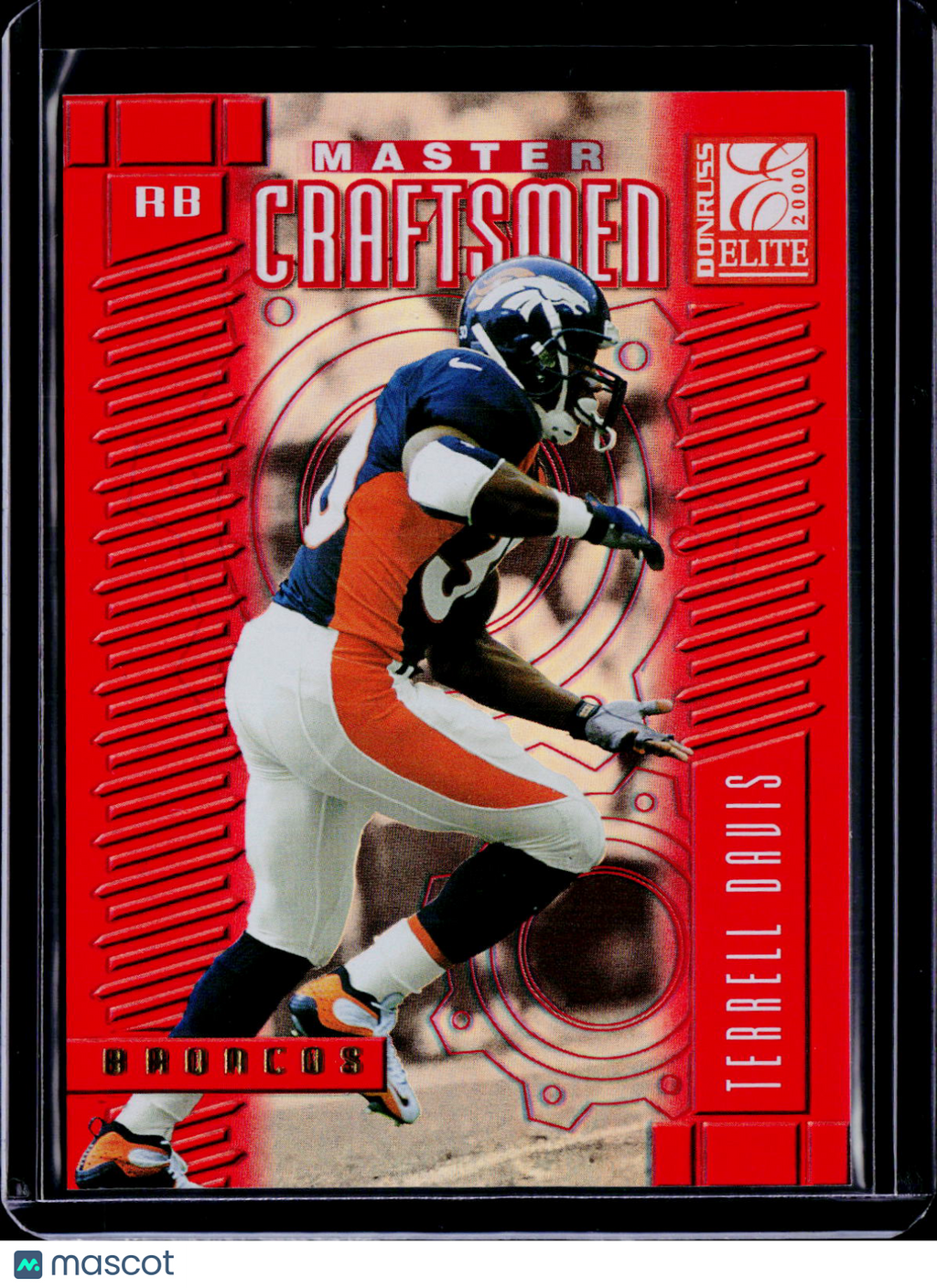 2000 Donruss Elite Terrell Davis Master Certified Red 26/50