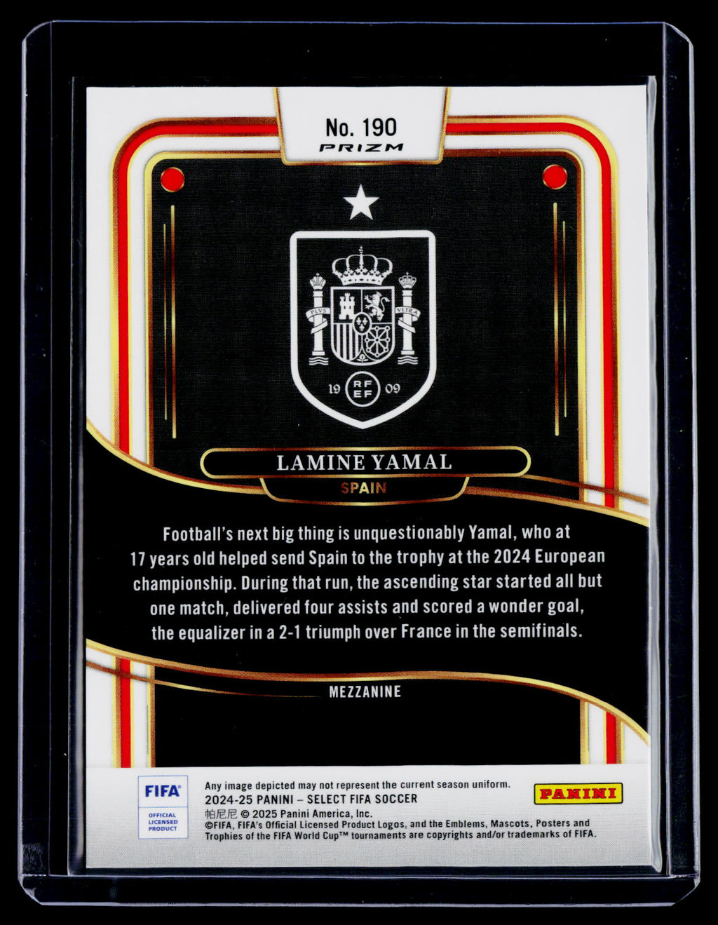 2024-25 Select Lamine Yamal Red Prizm Mezzannine