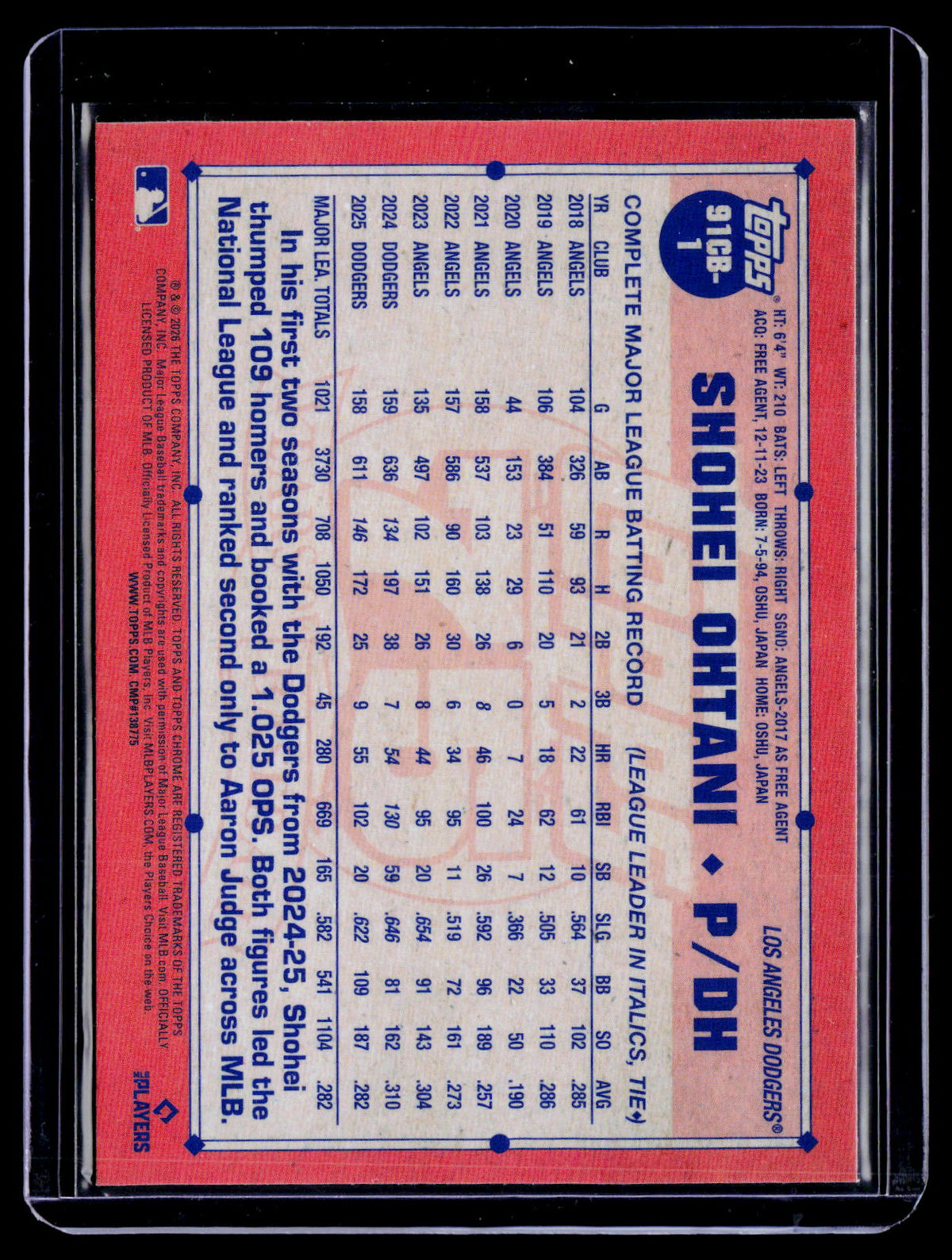 2026 Topps Chrome Shohei Ohtani 75th Anniversary