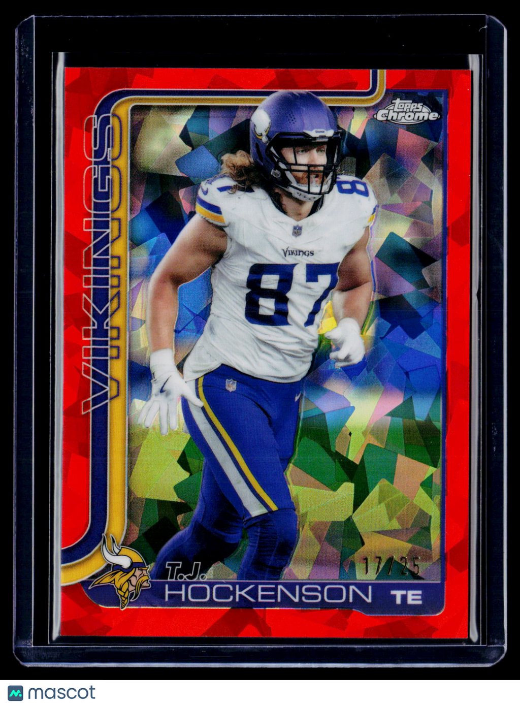 2025 Topps Chrome Sapphire T.J. Hockenson Orange 17/25