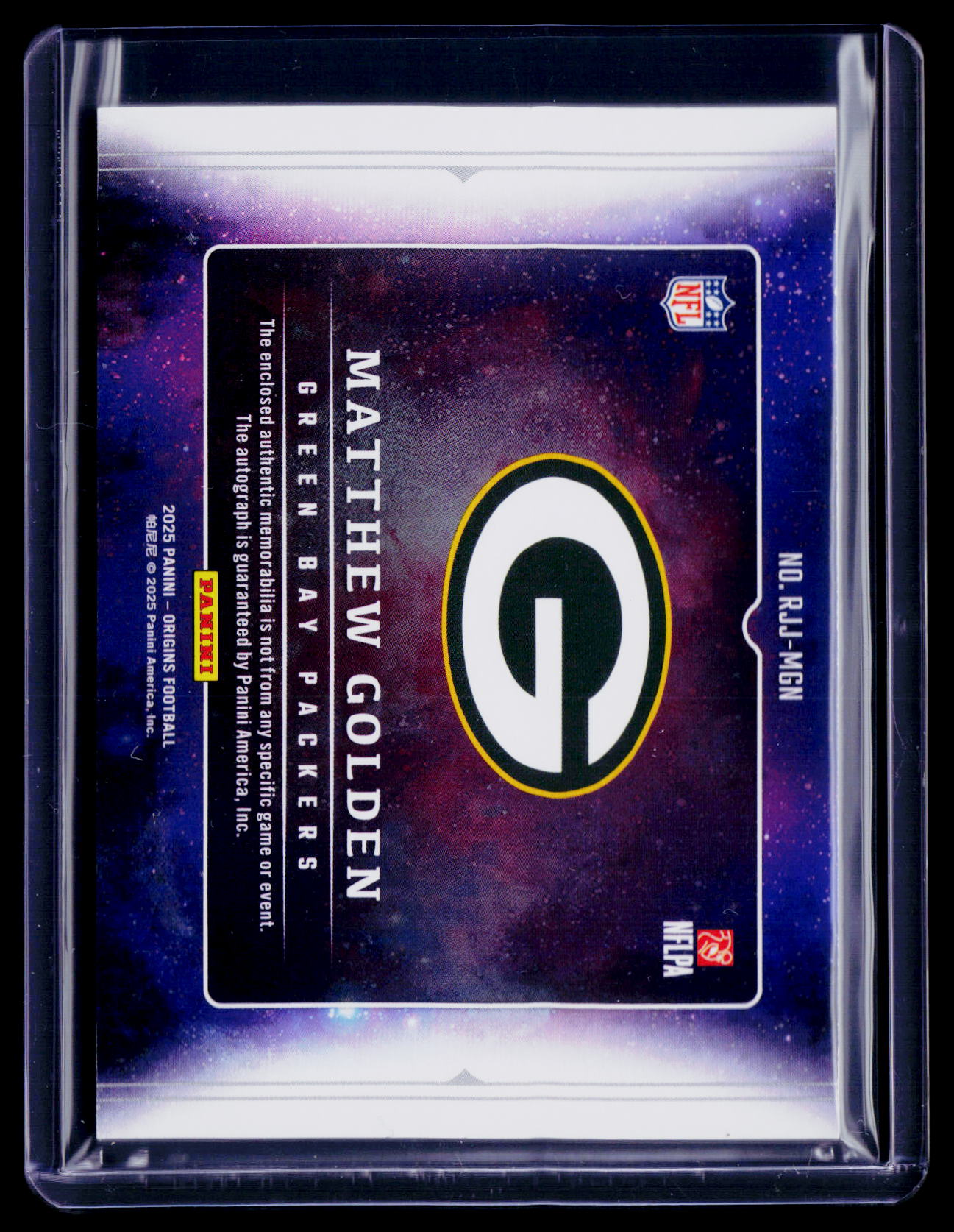 2025 Origins Matthew Golden Rookie Patch Auto RPA RC