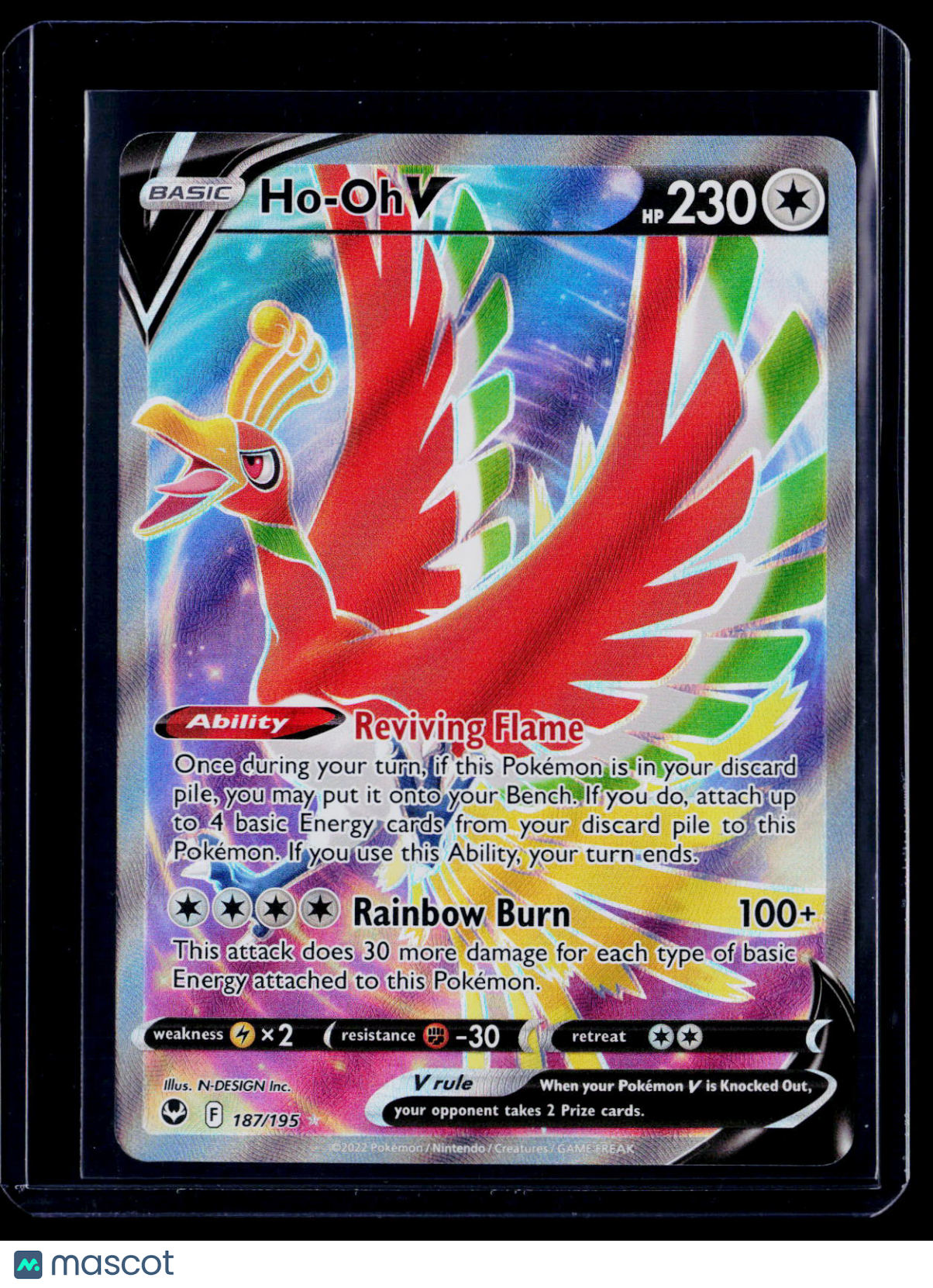 Ho-oh V Full Art Silver Tempest
